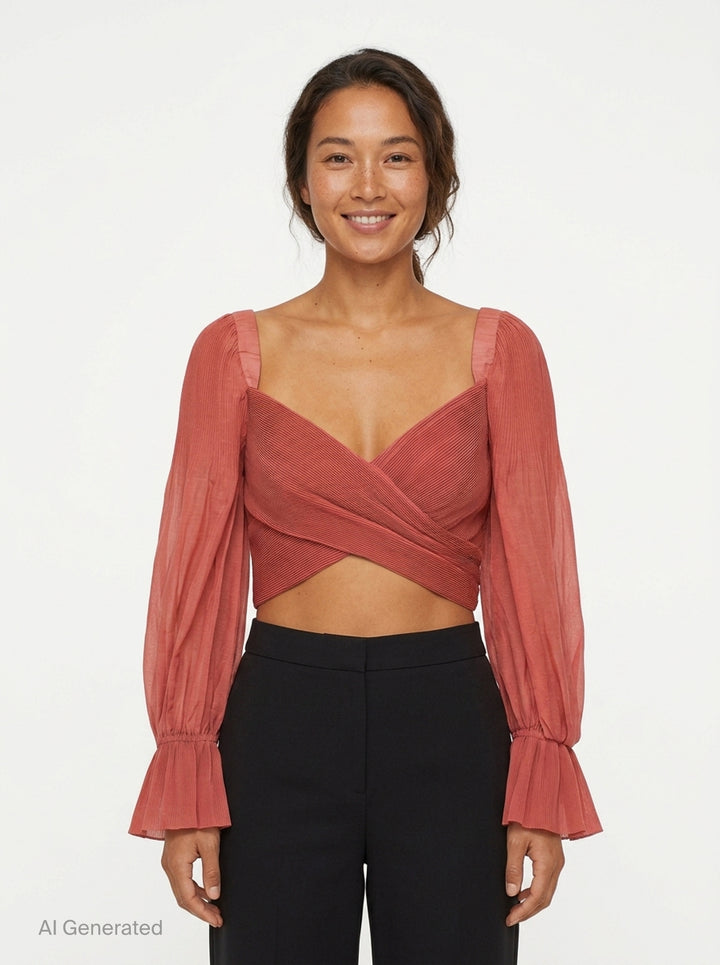 Pleated Bodice Wrap Top | Zimmermann | Club21 - front