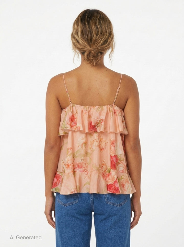 Roselight Frill Cami Top | Zimmermann | Club21 - back