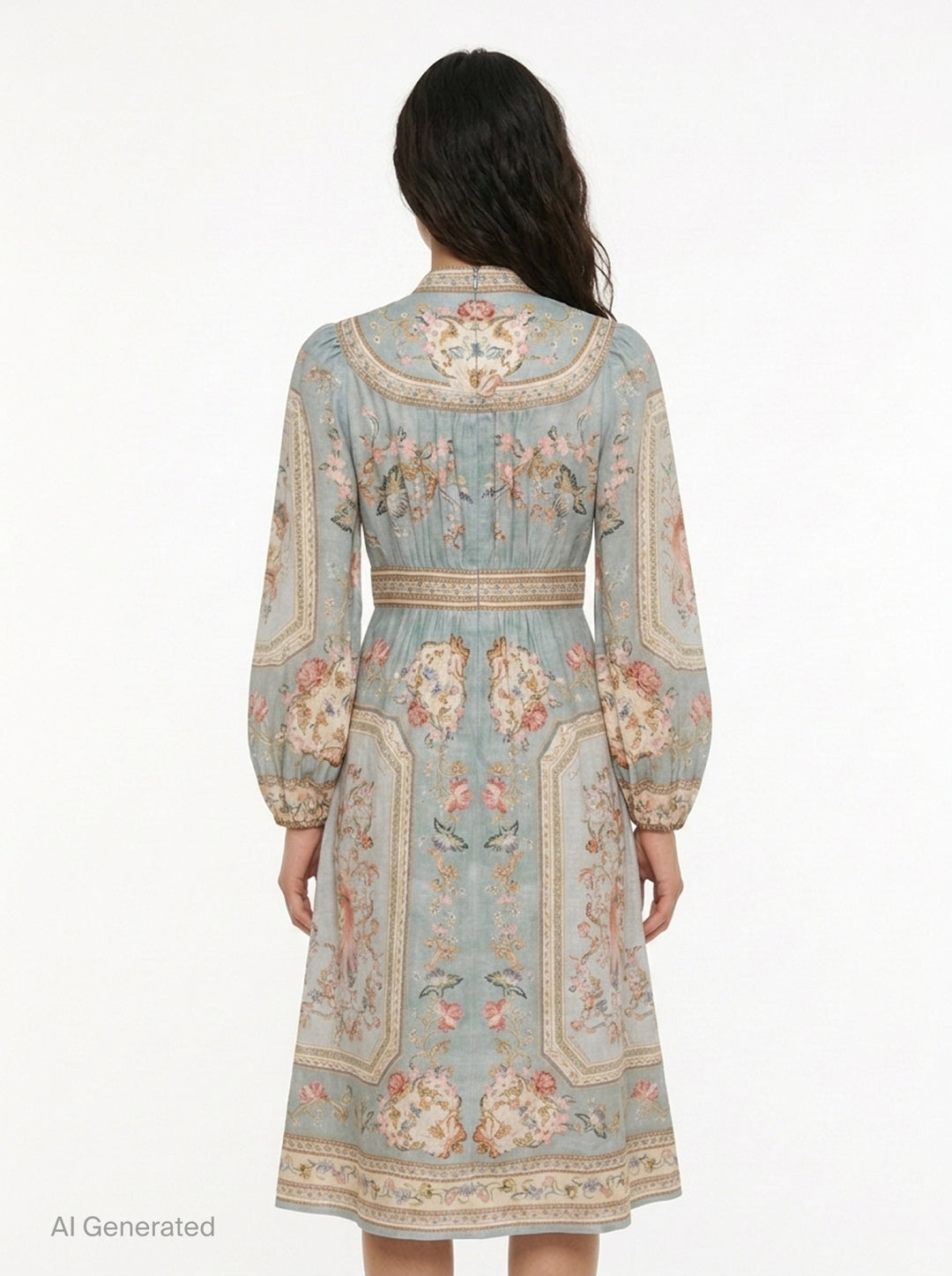 Roselight Plunge Midi Dress | Zimmermann | Club21 - back