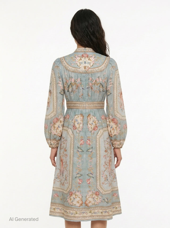 Roselight Plunge Midi Dress | Zimmermann | Club21 - back