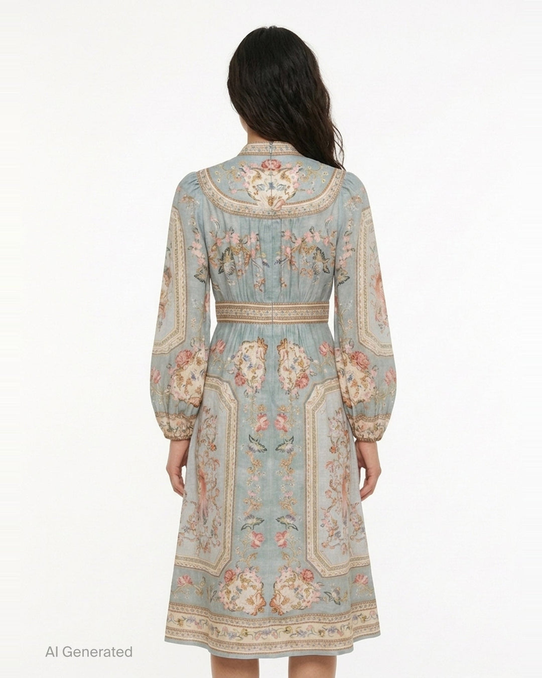 Roselight Plunge Midi Dress | Zimmermann | Club21 - back