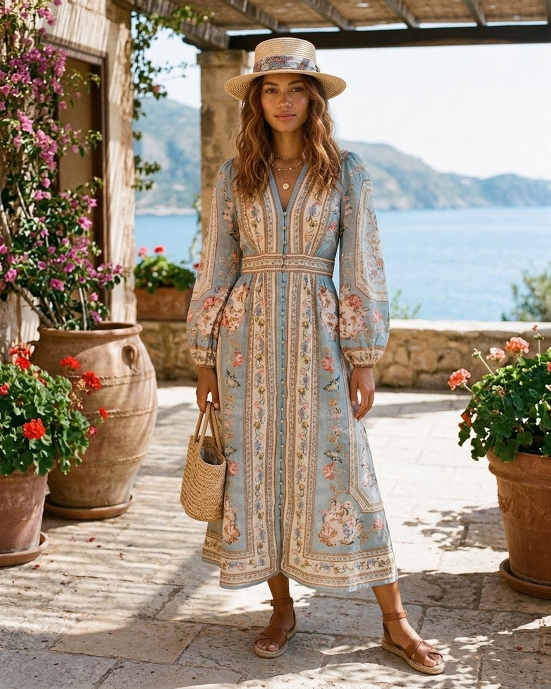 Roselight Plunge Midi Dress | Zimmermann