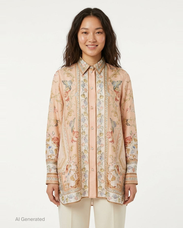 Roselight Relaxed Shirt | Zimmermann | Club21 - front