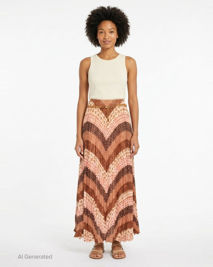 Sunray Pleated Maxi Skirt | Zimmermann | Club21 - front