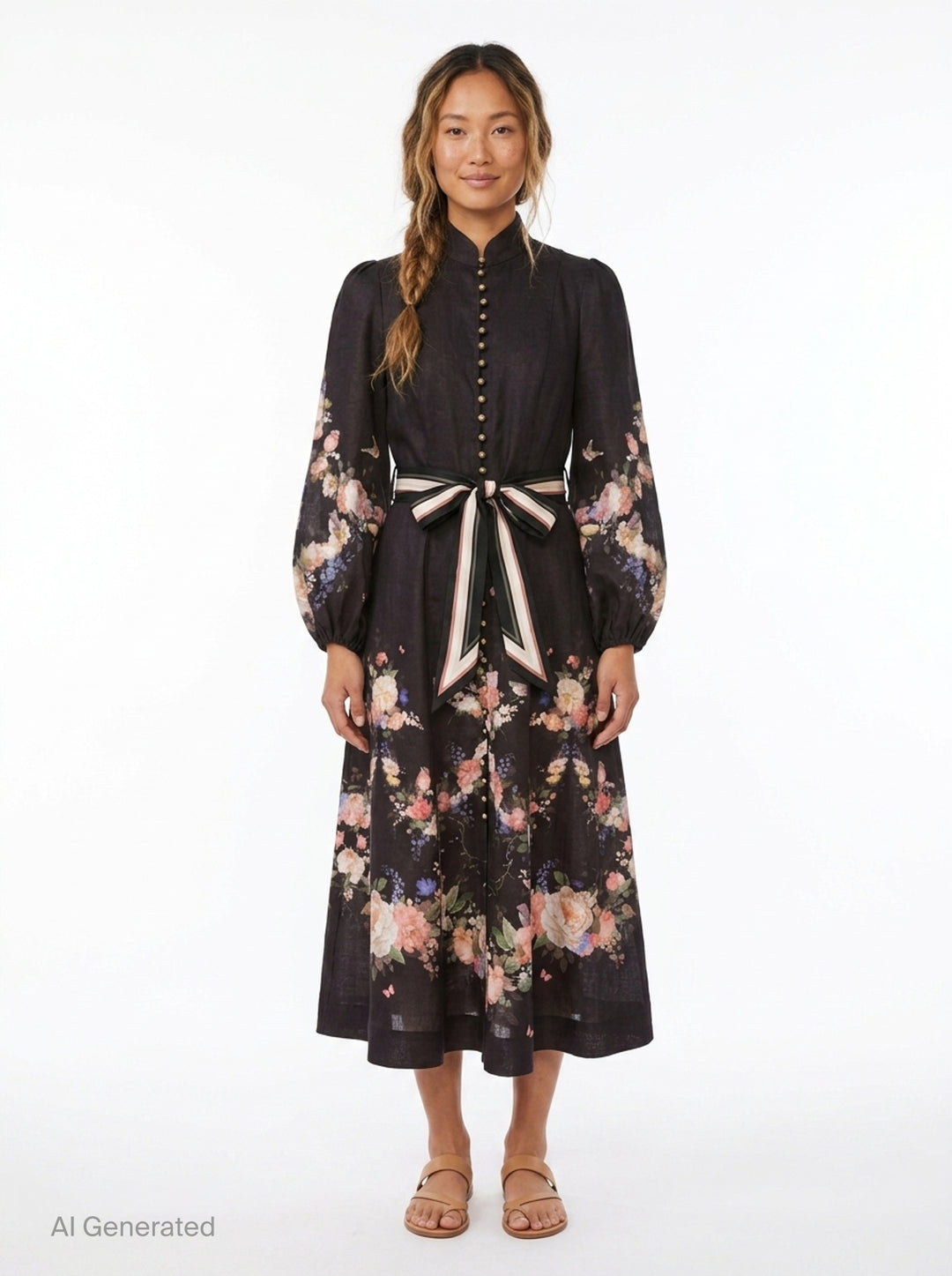Valiant Button Midi Dress | Zimmermann | Club21 - front