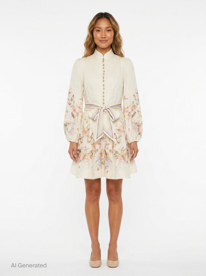 Valiant Button Mini Dress | Zimmermann | Club21 - front