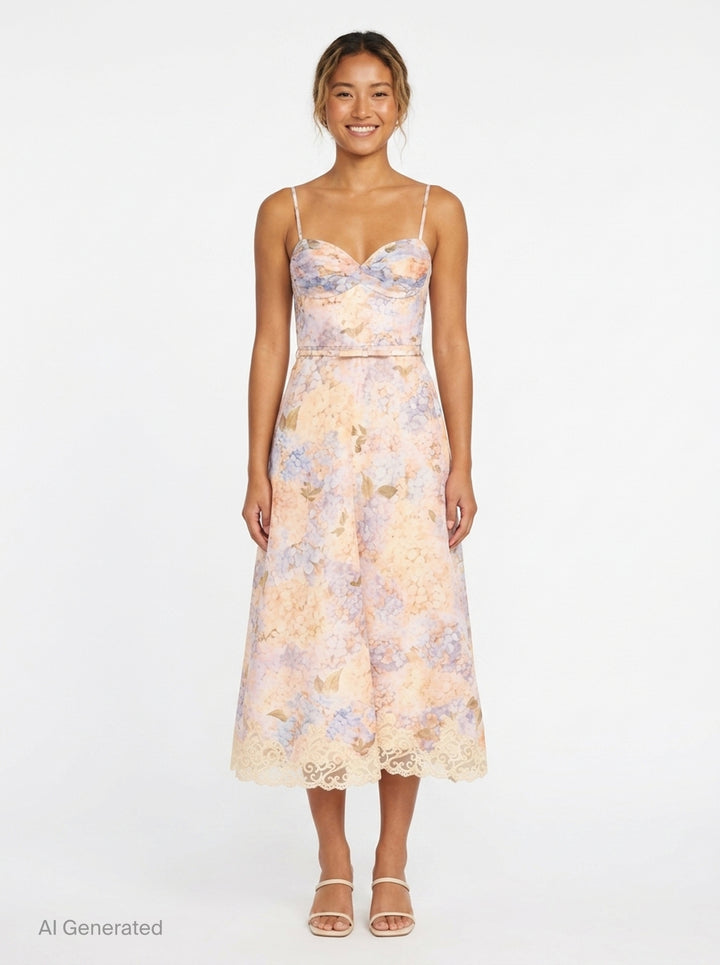 Valiant Tucked Midi Dress | Zimmermann | Club21 - front