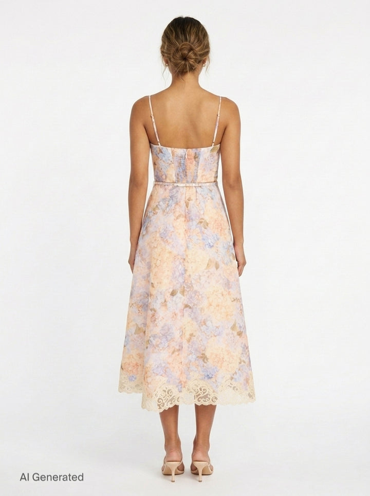Valiant Tucked Midi Dress | Zimmermann | Club21 - back