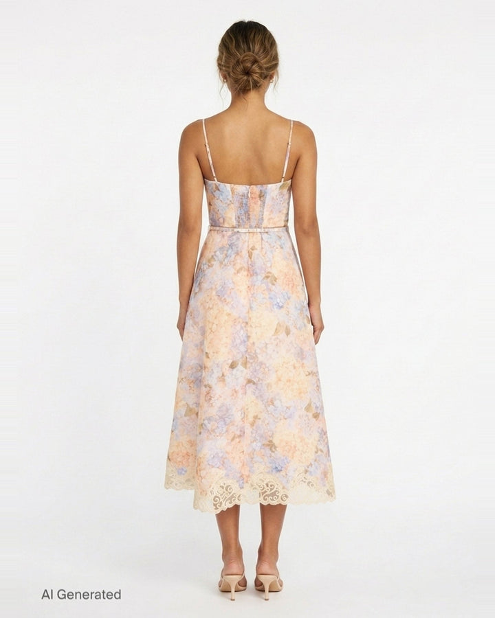 Valiant Tucked Midi Dress | Zimmermann | Club21 - back