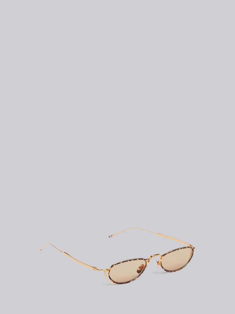 White Gold Tortoise Enamel Eyewear