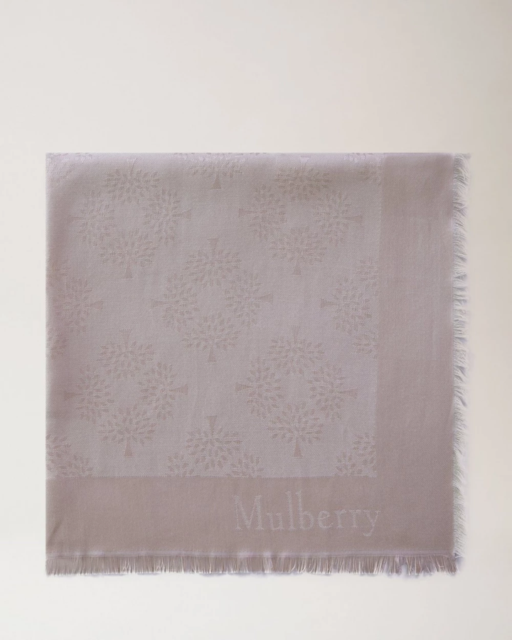 Mulberry Tree Square Rosewater Cotton Silk Blend
