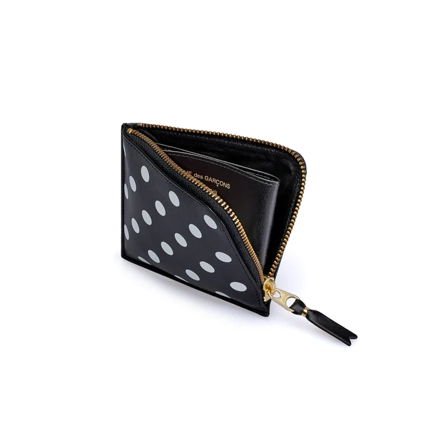 Dots Printed Leather Wallet