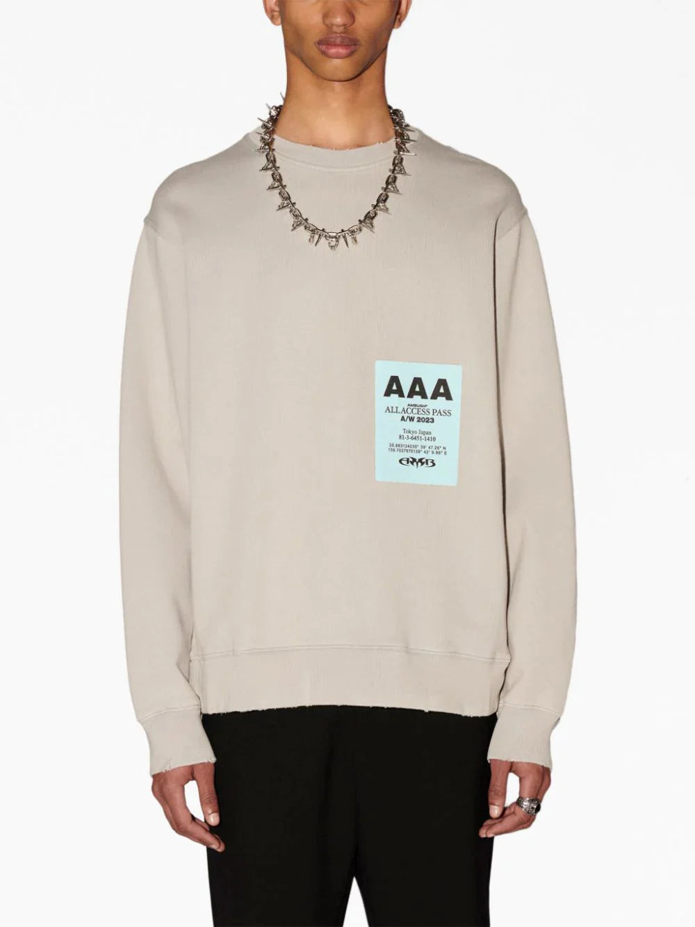 Pass Graphic Crewneck Alloy Sweatshirt