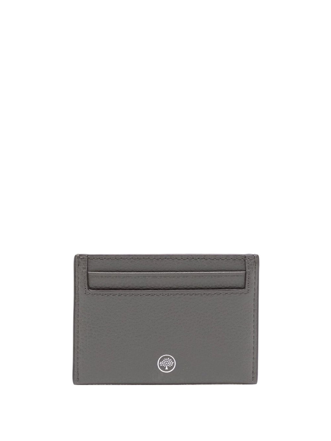 Credit Card Slip Charcoal Small Classic Grain