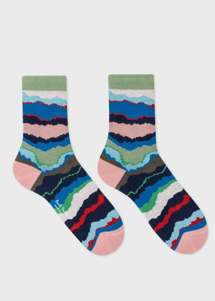 Women Sock Paper Stripe