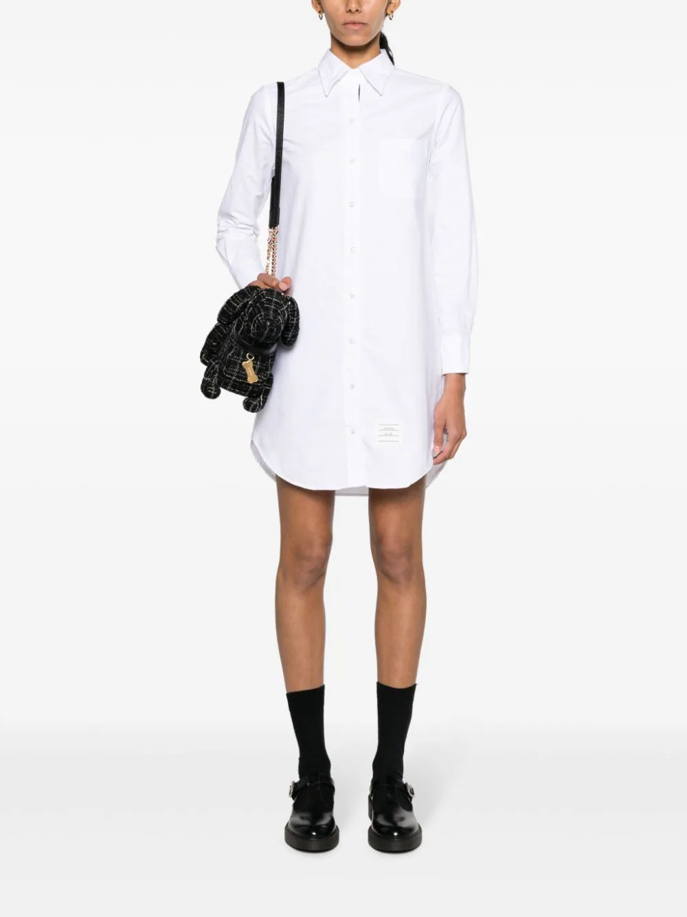 Crinkled Cotton Shirtdress