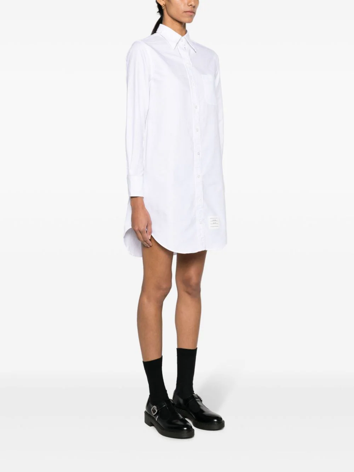 Crinkled Cotton Shirtdress