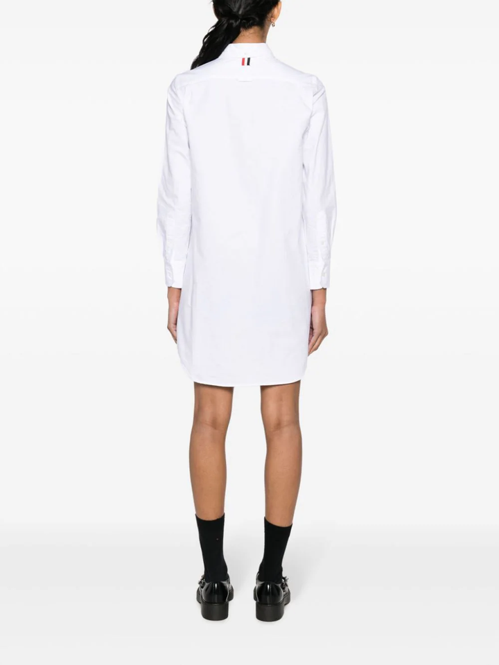 Crinkled Cotton Shirtdress