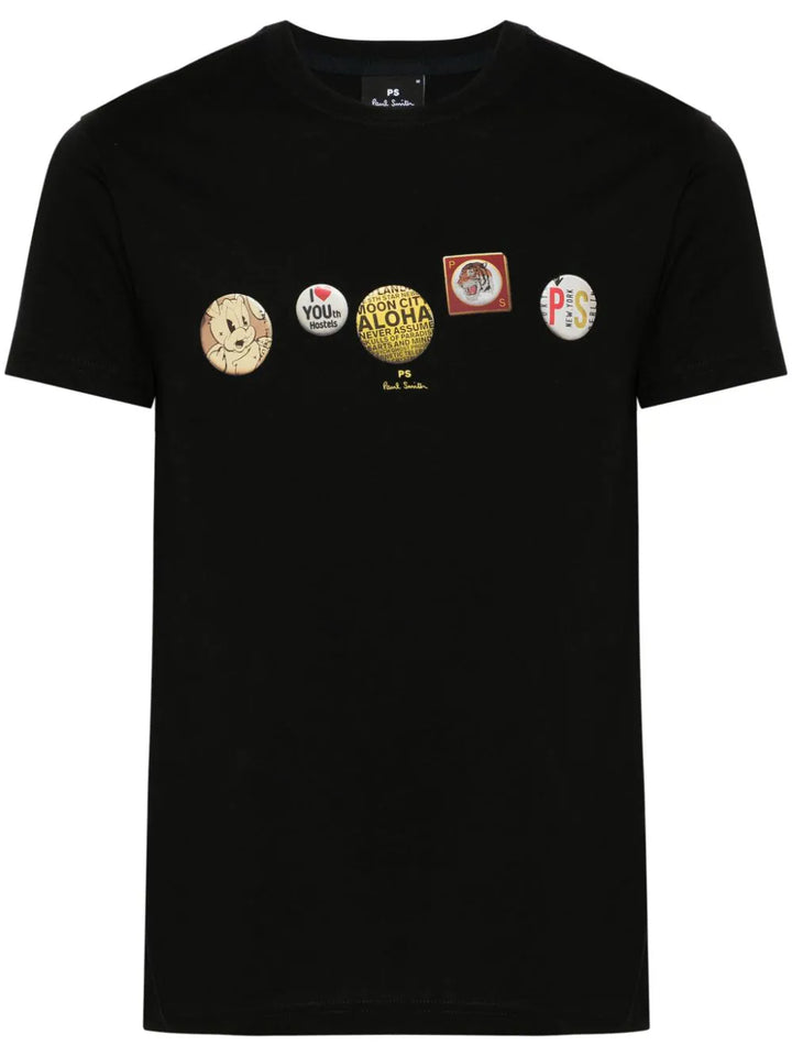 Mens Slim Fit T-Shirt Badges