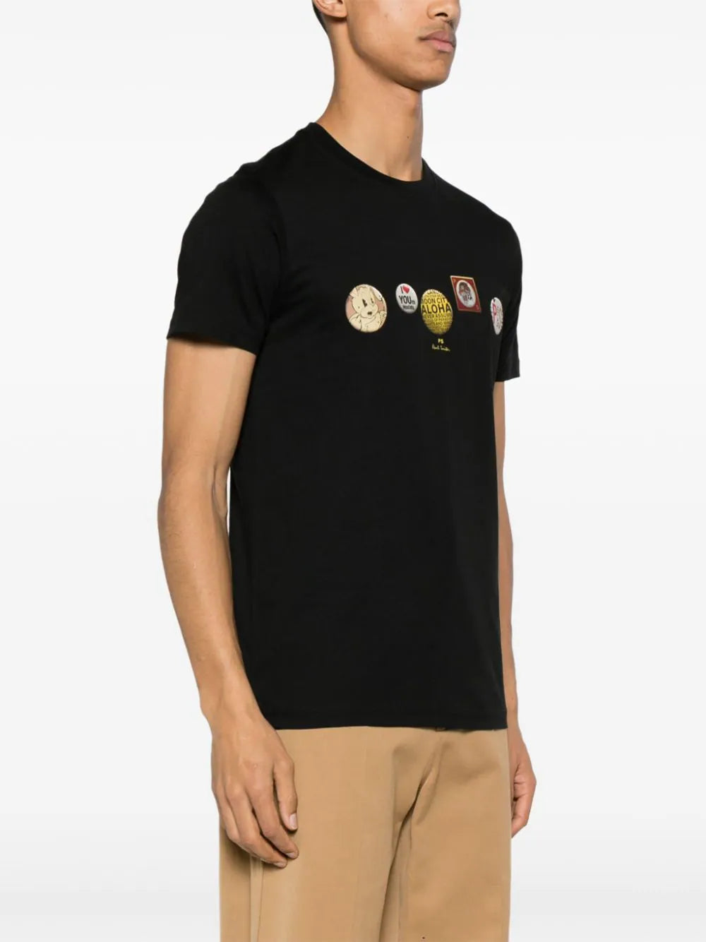 Mens Slim Fit T-Shirt Badges