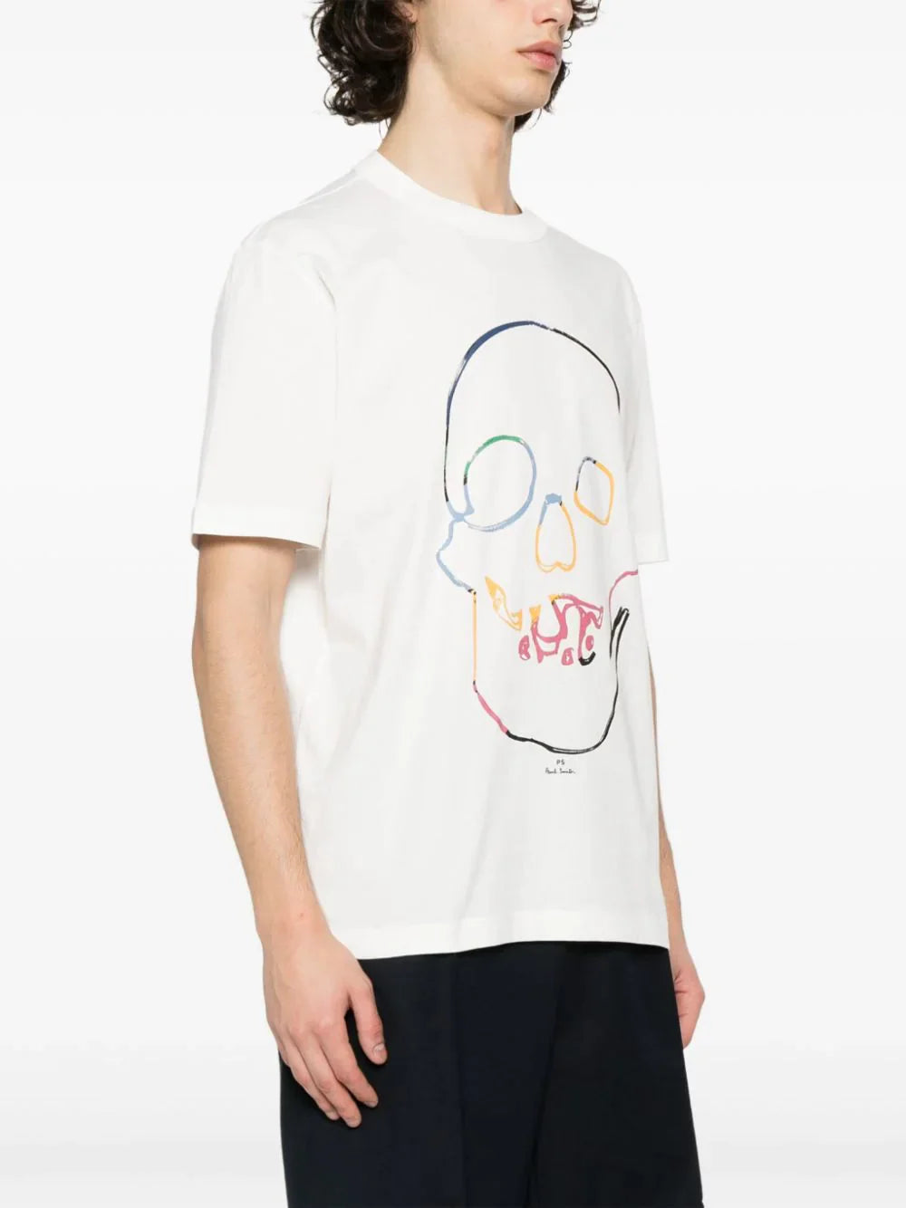 Mens T-Shirt Linear Skull