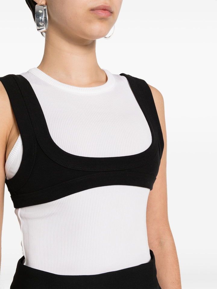 Scoop Neck Bra In Ribbed Jersey