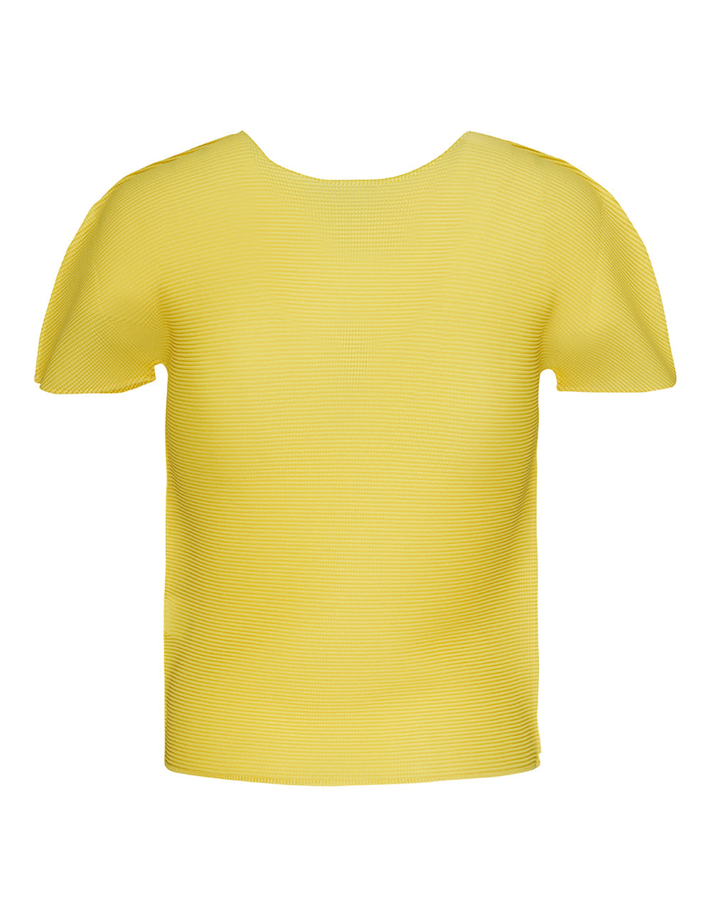 me ISSEY MIYAKE Stretch Pleats Top Yellow 2