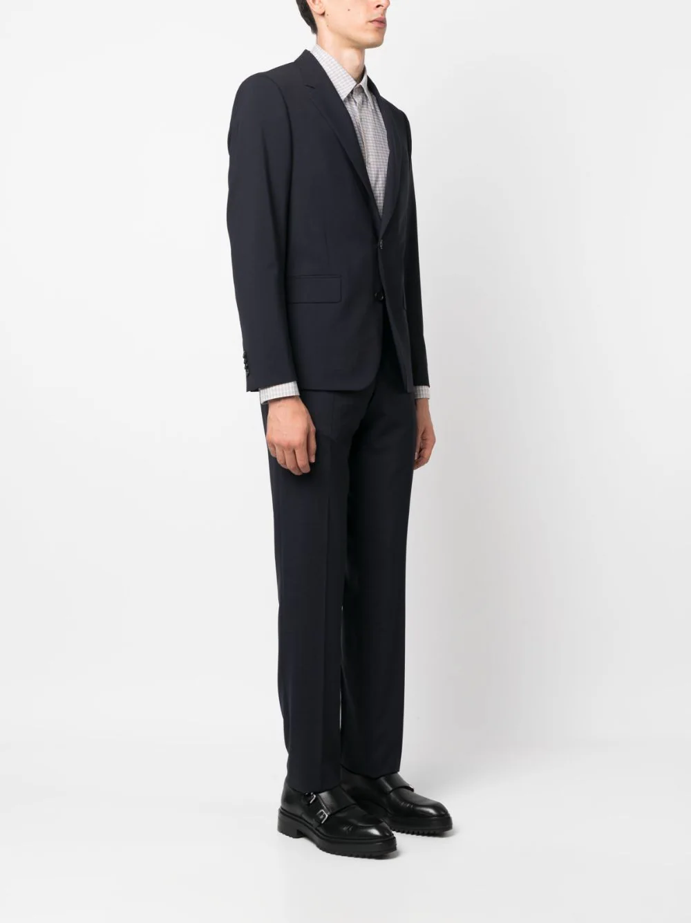 Mens Tailored Fit 2 Button Suit