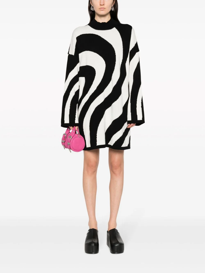 Illusion Stripes Knitwear Dress