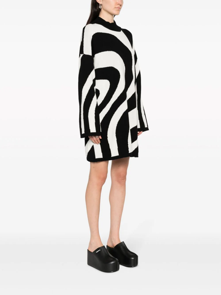 Illusion Stripes Knitwear Dress