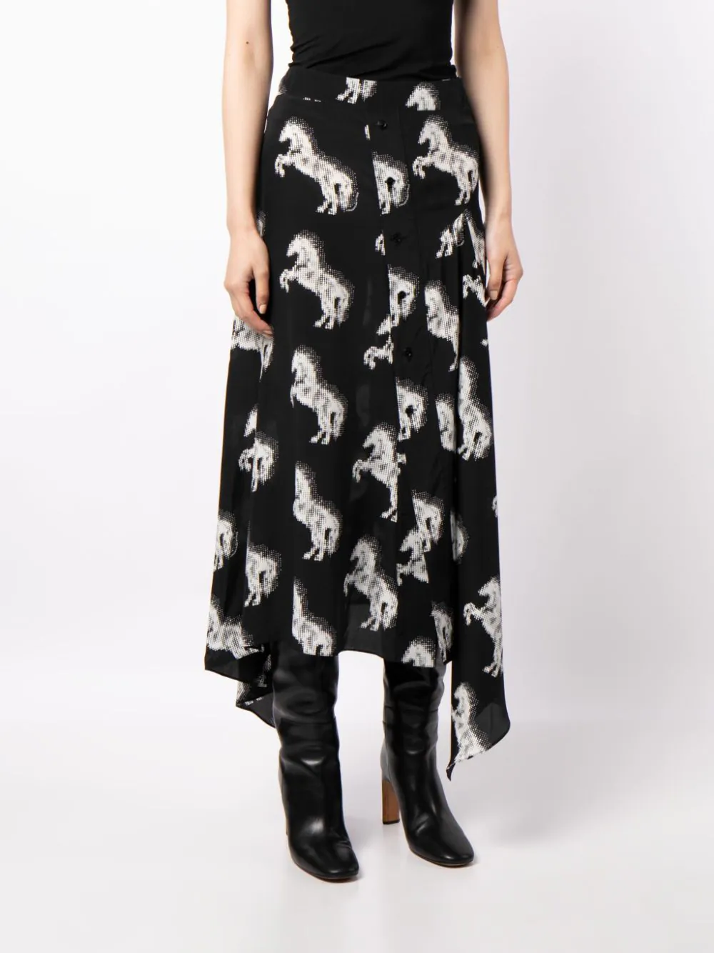 Pixel Horses Long Skirt