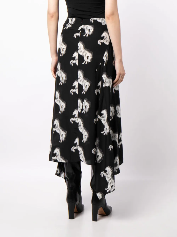 Pixel Horses Long Skirt