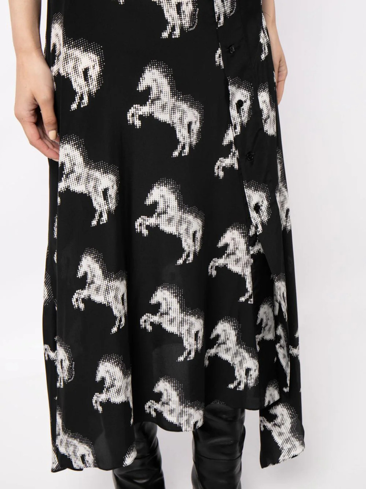 Pixel Horses Long Skirt