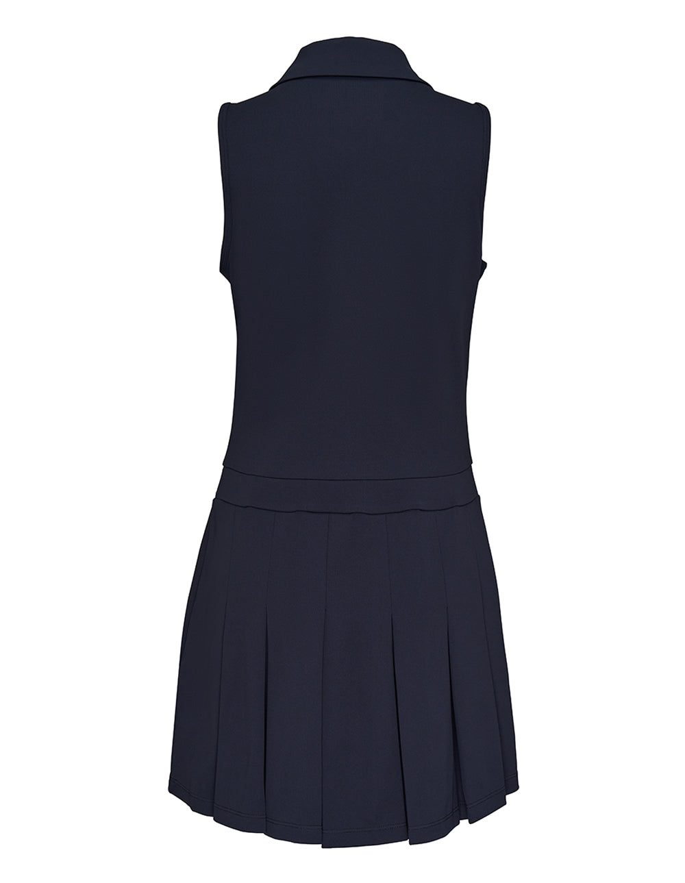 Tech Pique Half Zip Pleated Dress