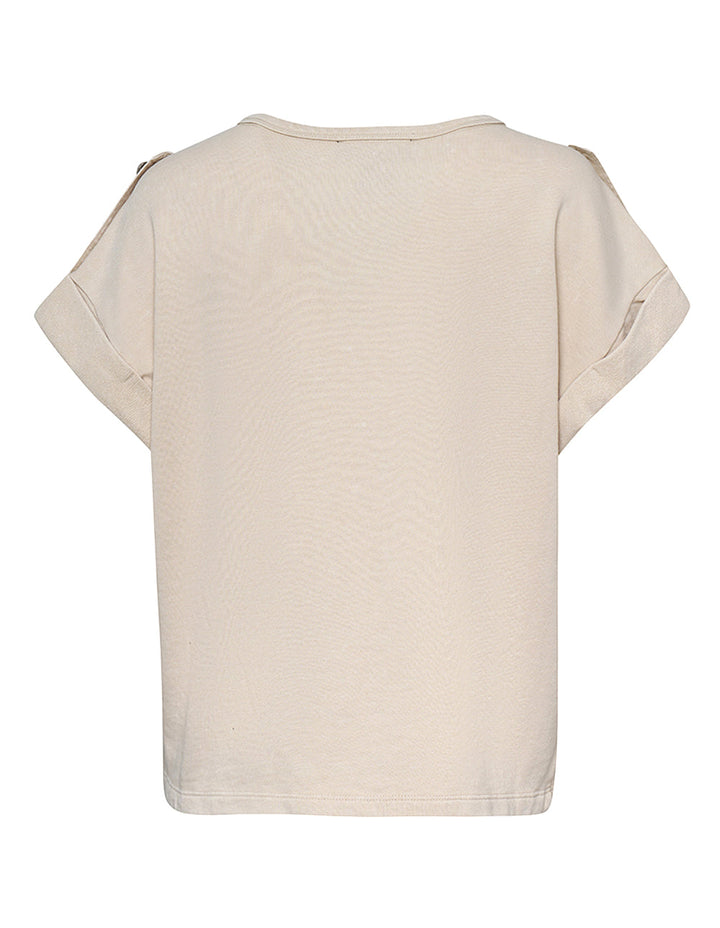 French Terry Roll Sleeve Top