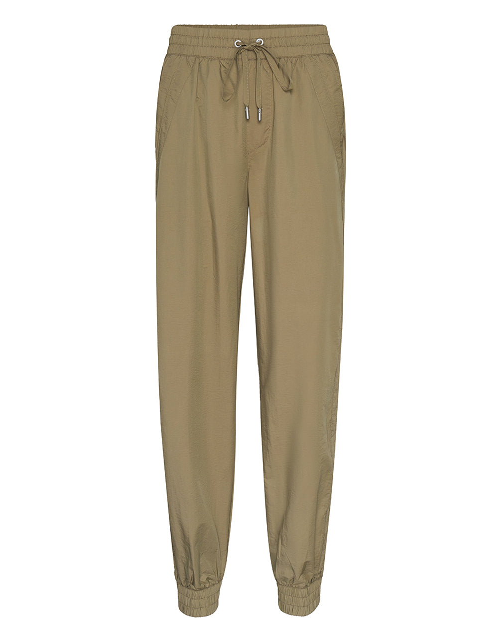 Nylon Pull On Tie Waist Side Stitch Jogger