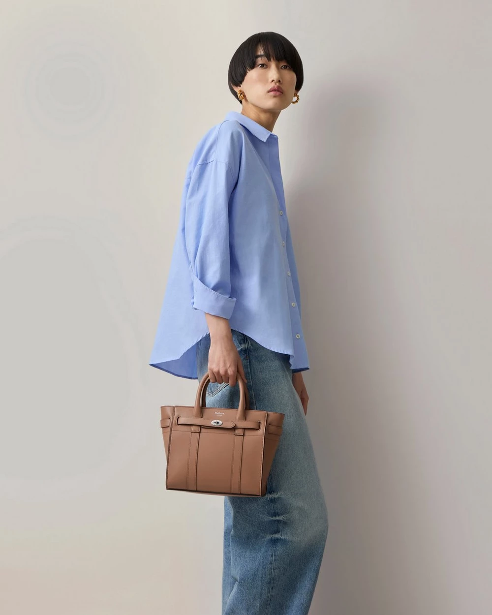 Mulberry Zipped Mulberry Bayswater Small Tote Mulberry Zipped