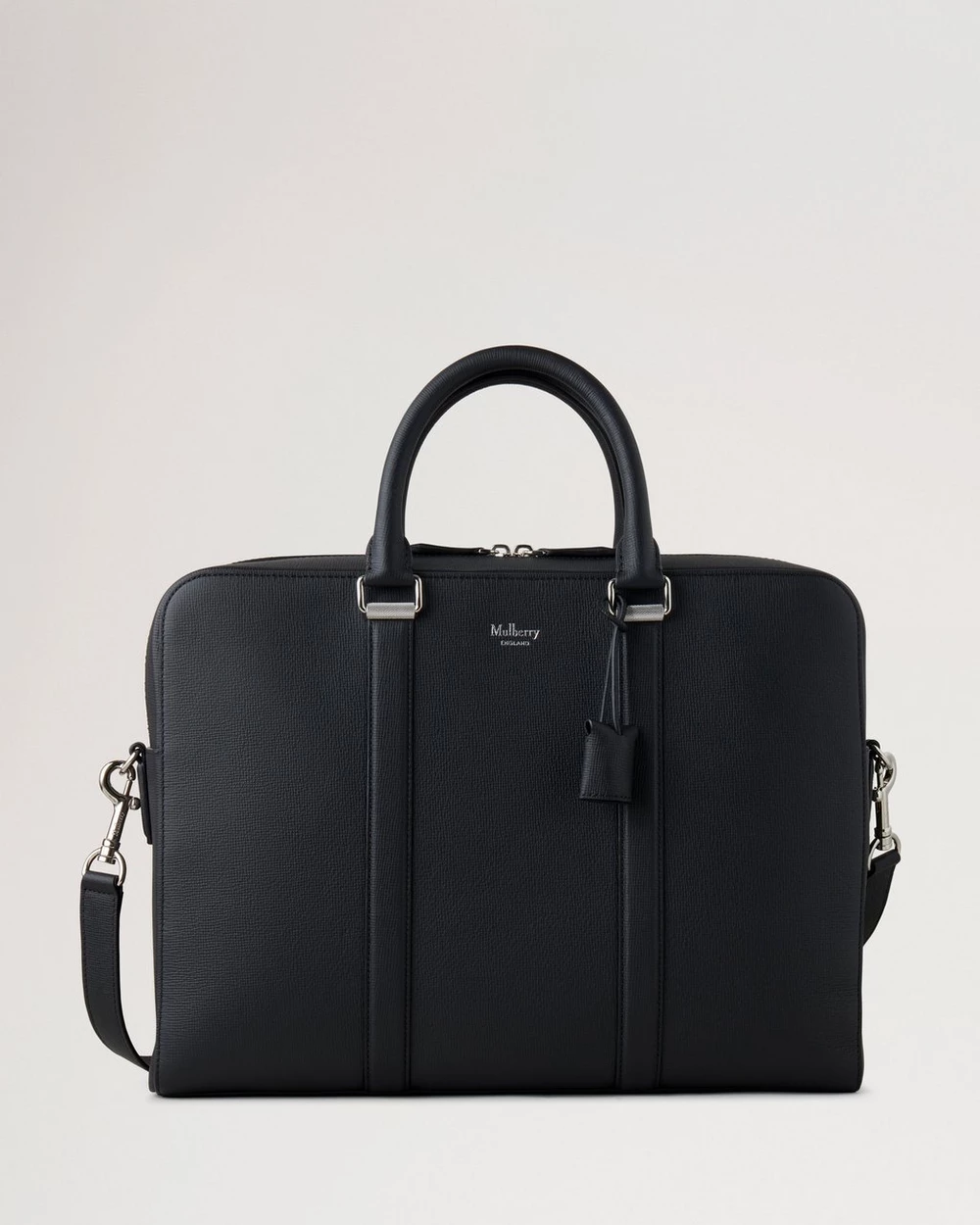 Camberwell Briefcase Black Cross-Boarded Grain