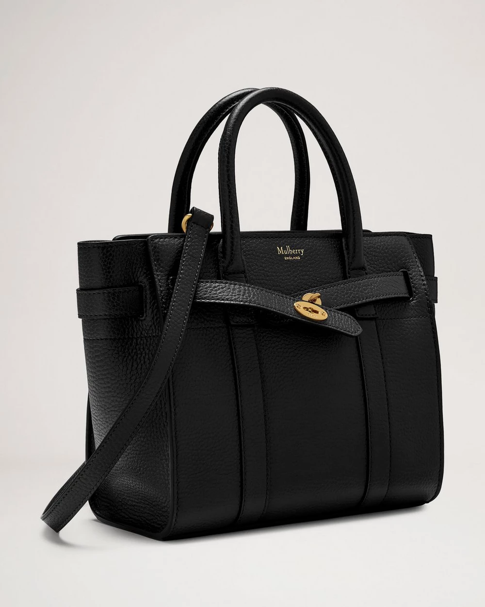 Mini Zipped Bayswater Small Classic Grain Black Club21