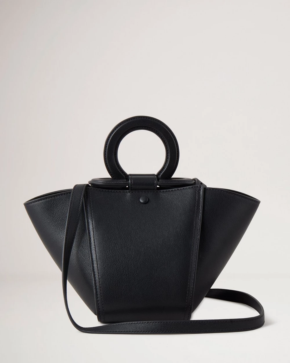 Mini Rider'S Top Handle Bag Silky Calf (Black)