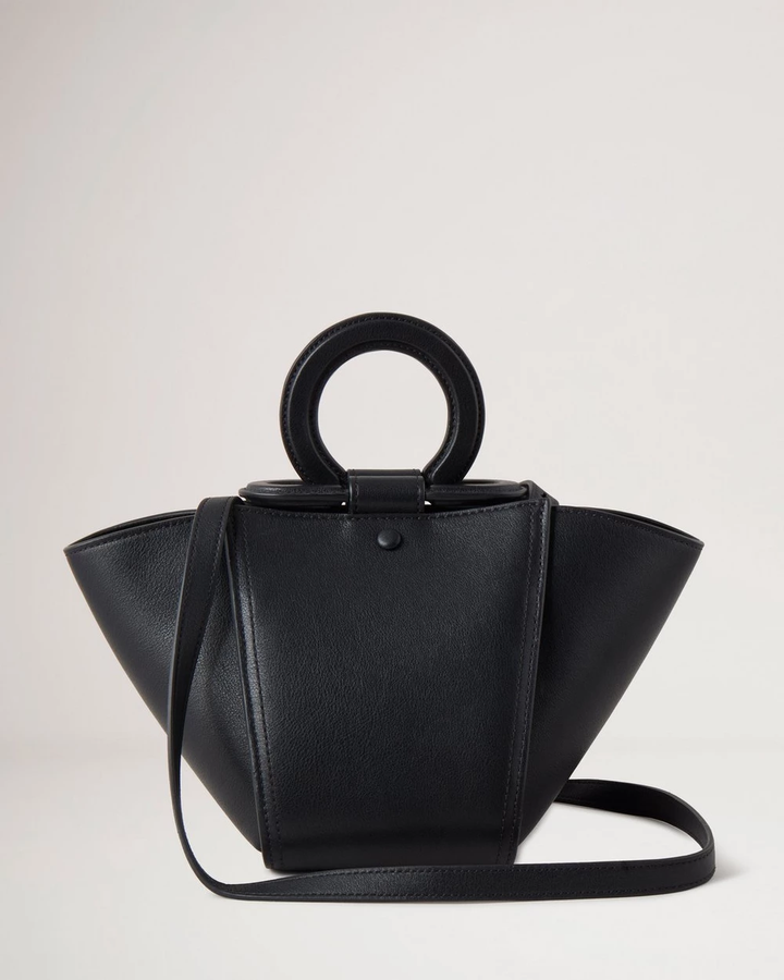 Mini Rider'S Top Handle Bag Silky Calf (Black)