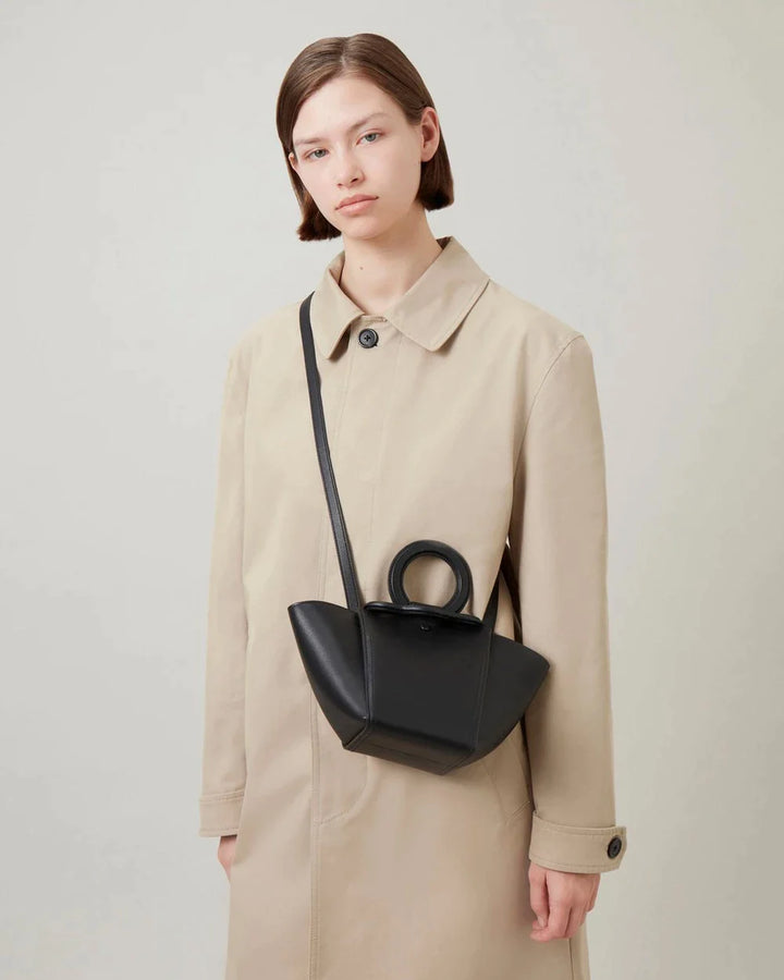 Mini Rider'S Top Handle Bag Silky Calf (Black)