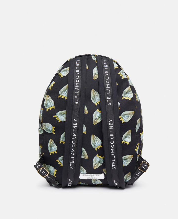 Stella McCartney + Sorayama Strawberry-Print Regenerated Nylon Rucksack