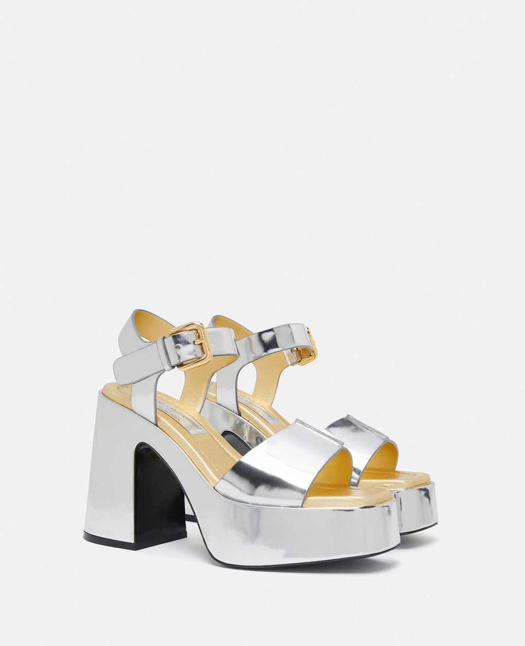 Stella McCartney + Sorayama Skyla Double-Chromatic Mirrored Platform Sandals