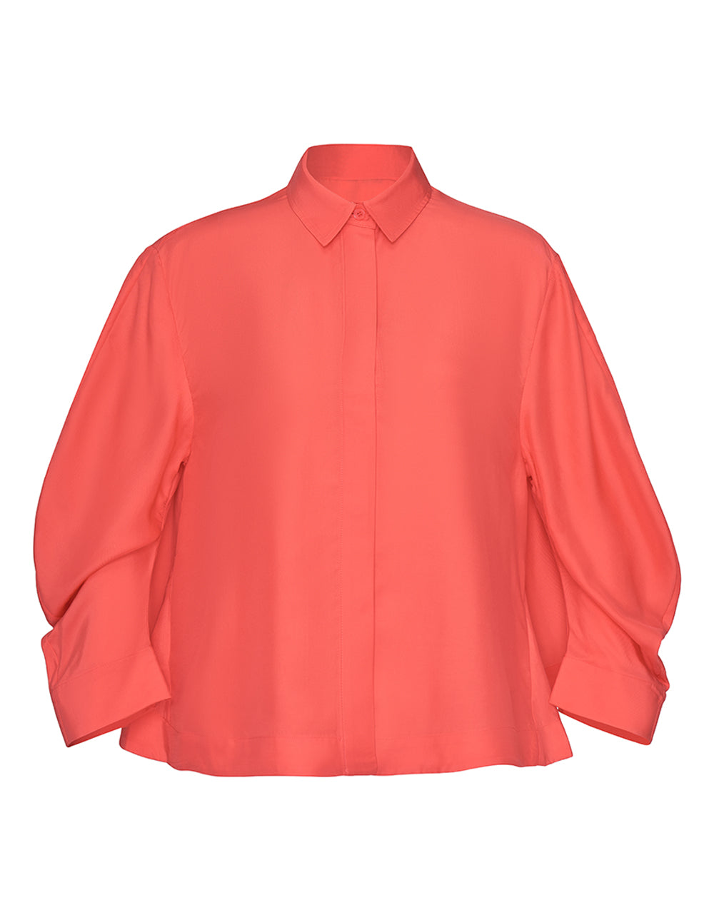 Viscose Tencel Ruched-Back Top