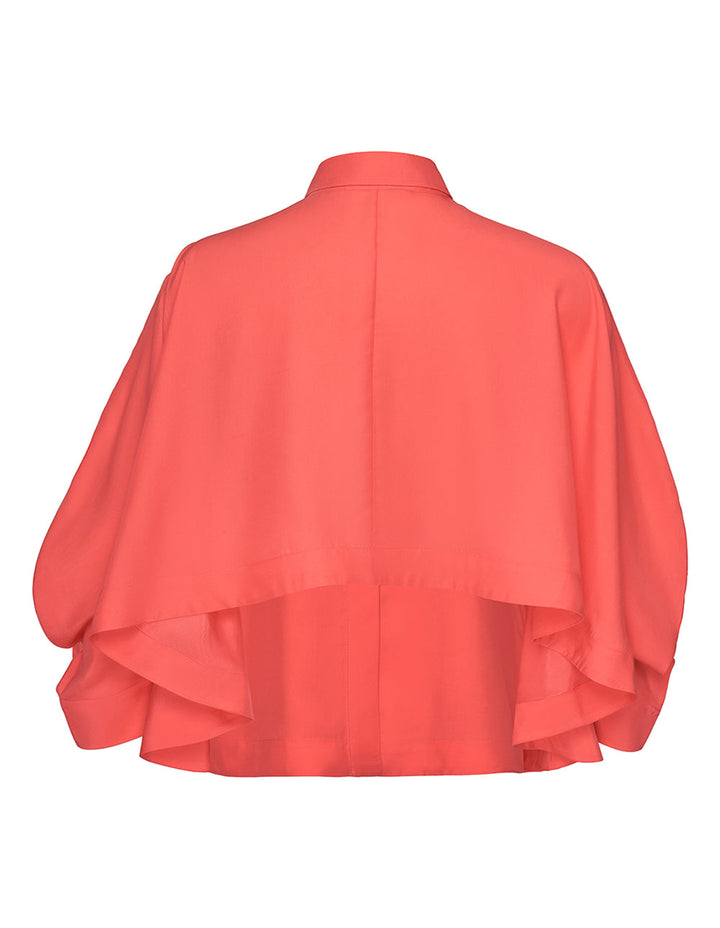 Viscose Tencel Ruched-Back Top