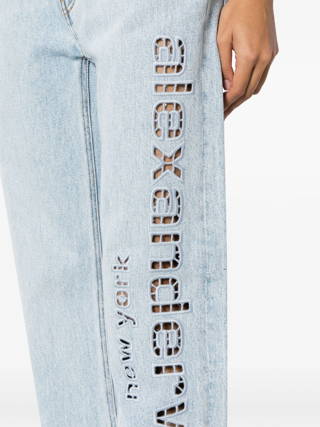 EZ Cut-Out Logo Denim Jean