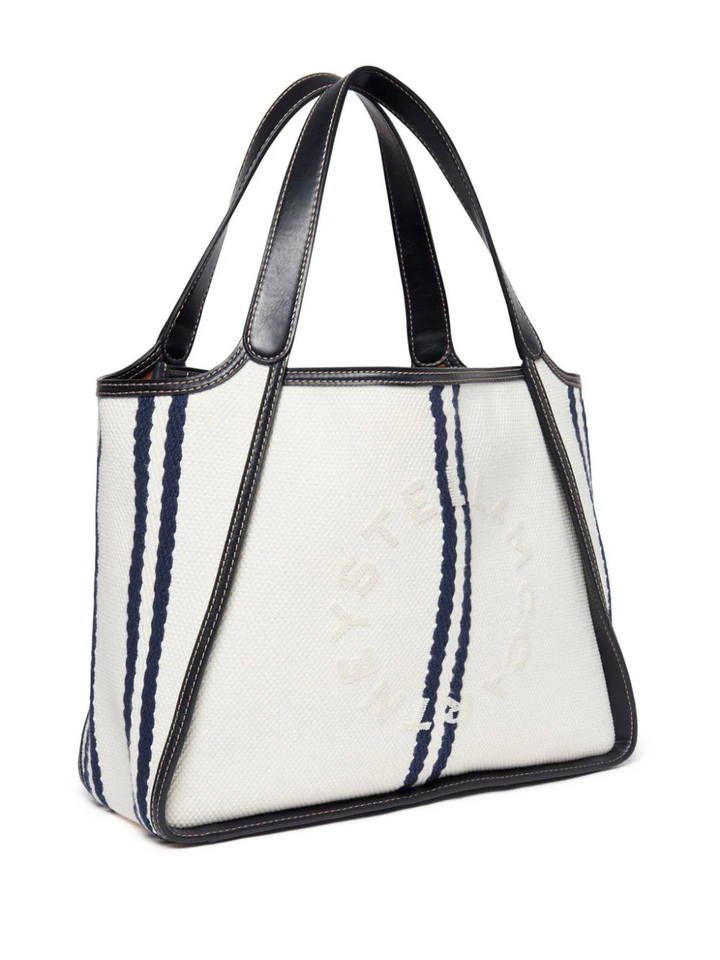 Logo Tote Eco Striped Cotton