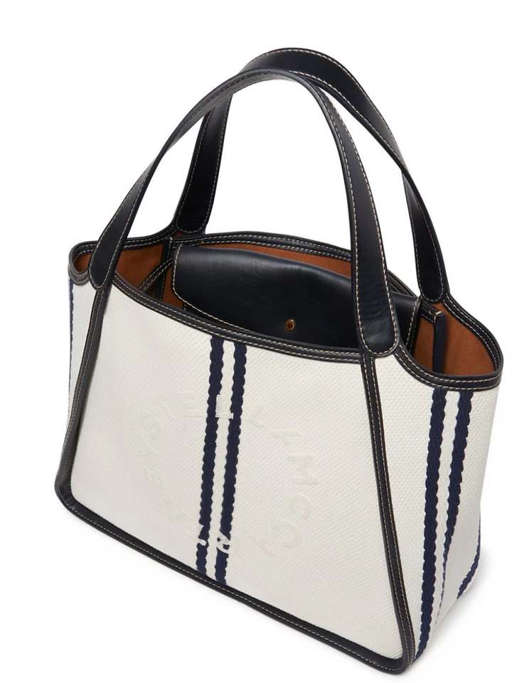 Logo Tote Eco Striped Cotton