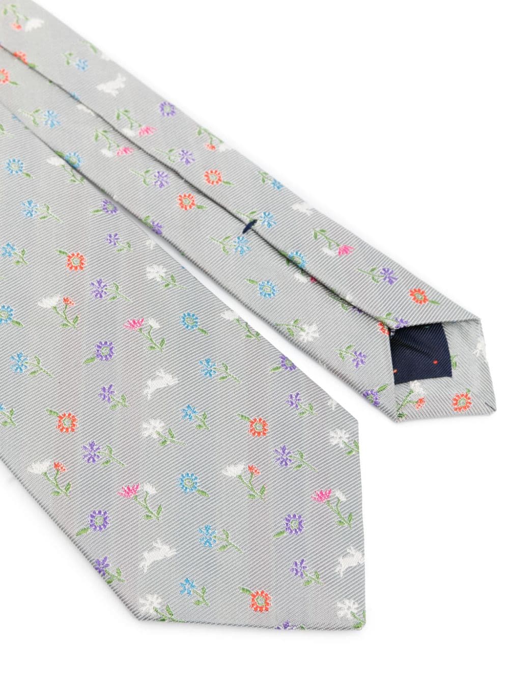 Men Tie Floral Rabbit